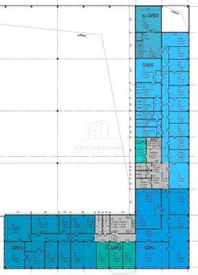 Grundriss 1OG - Büro-/ Sozialtrakt