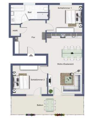 Grundriss "Strand" im OG
