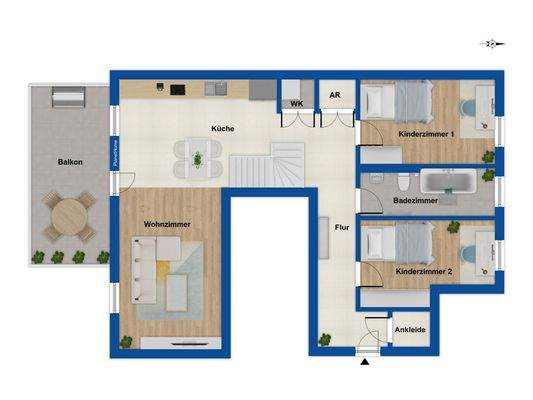 Grundriss Wohnung OG