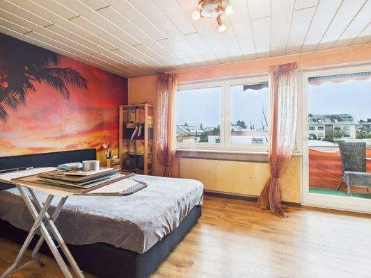 Schlafbereich mit Balkon