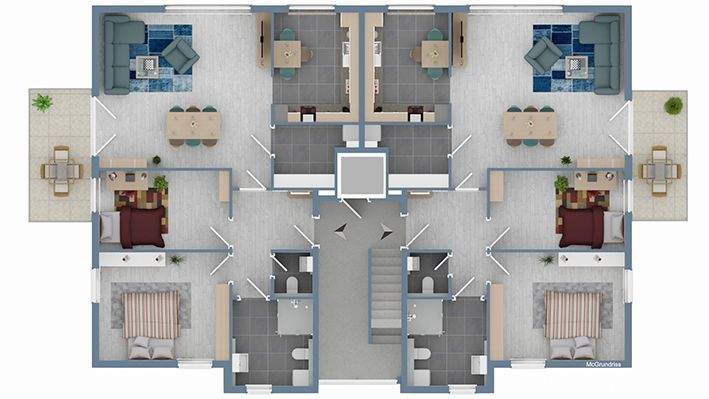 Obergeschoss WE 3 und 4