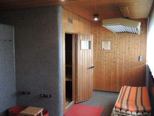 Sauna mit Dusche