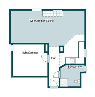 Grundriss Skizze 2.OG Whg 1