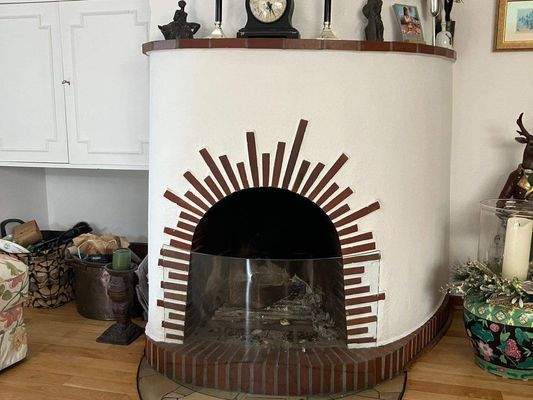 Kamin im Wohnzimmer
