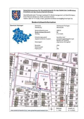 Flurkarte mit Maßen-1