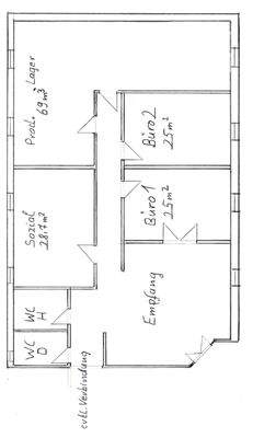 Grundriss Bürofläche OG rechts