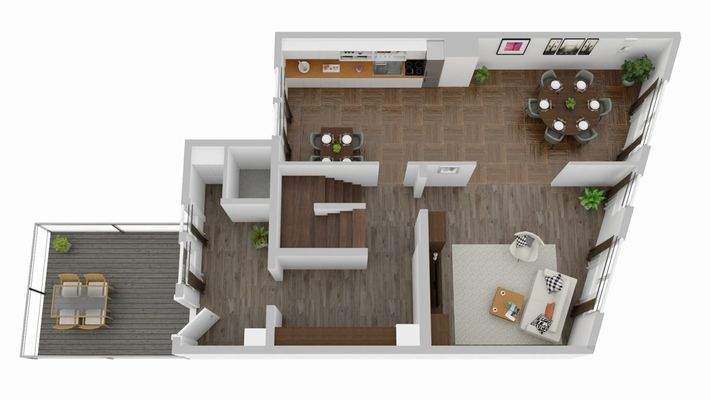 Grundrissskizze OG Whg 1