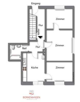 unverbindlicher Grundriss Whg. 2