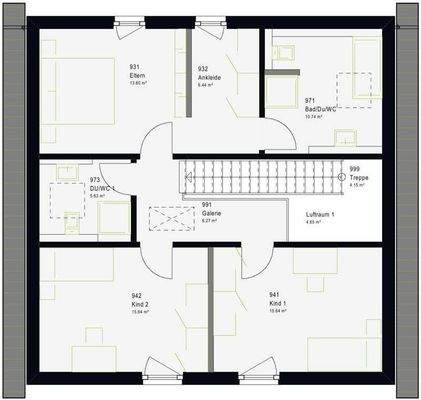 Grundriss Obergeschoss Lifesty