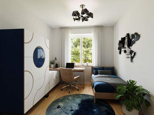 Eines der 3 Schlafzimmer, die Sie flexibel nutzen können