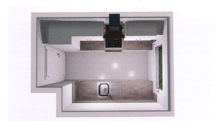 Küche neu Draufsicht