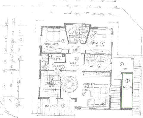 Grundriss Wohnung Nr. 2