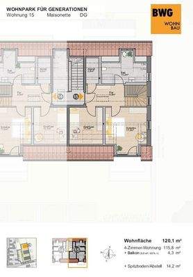 Wohnung 15 Dachgeschoss