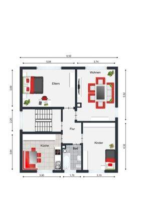 Grundriss Obergeschoss