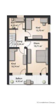 Grundriss Obergeschoss