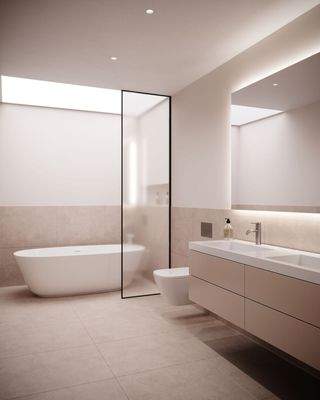 Bad mit Wanne und Dusche