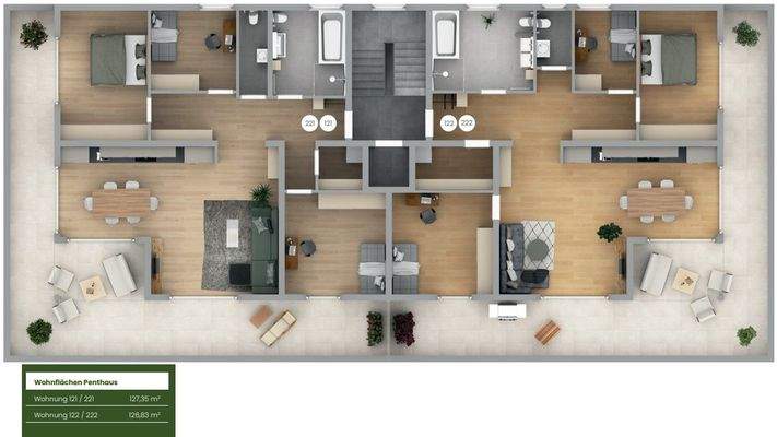 Penthaus Geschossplan