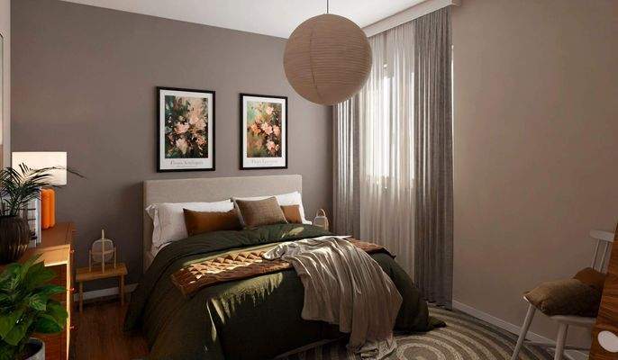 Ein komfortables Schlafzimmer