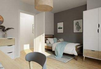 Visualisierung des Zimmers 2 der Eigentumswohnung