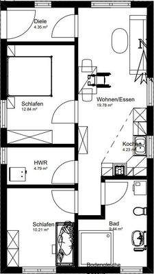 Grundriss Bungalow Hirstein rechts