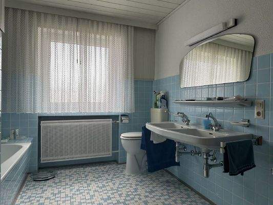 Badezimmer mit Wanne und Dusche Obergeschoss