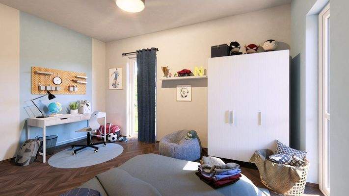 Großzügiges Jugendzimmer