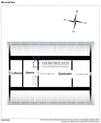Grundriss Spitzboden