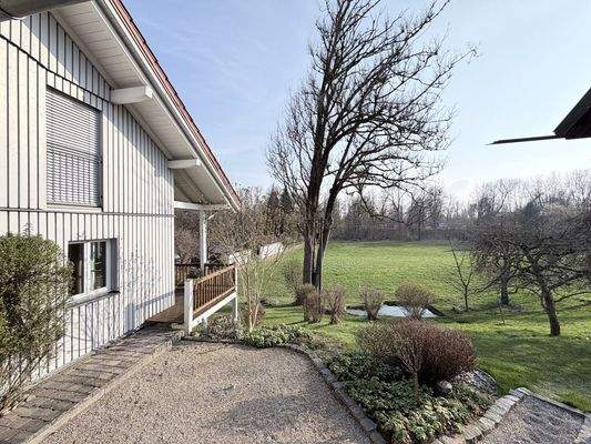 Westseite des Gartens