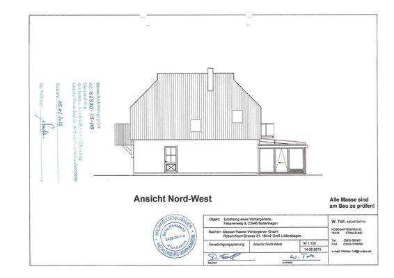 Wintergarten Ansicht Nord-West