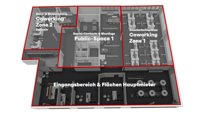 Aufteilung Gesamtfläche