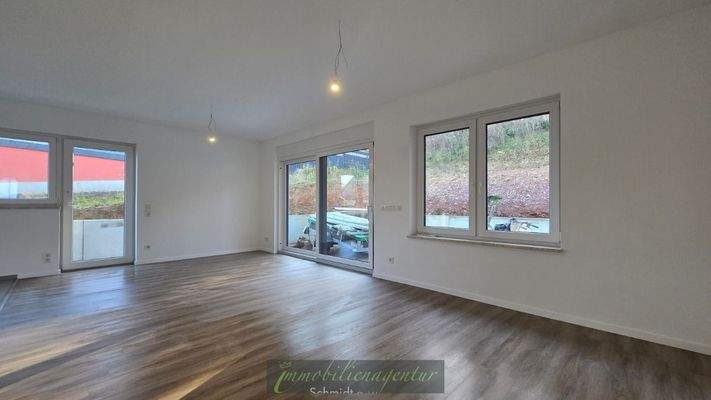 2 Zugänge zum Aussenbereich - Schiebeelement und Balkontüre