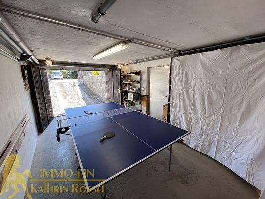 Garage als Hobbyraum umgestaltet