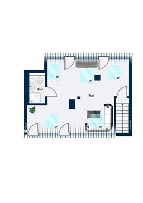 ausgebautes Dachgeschoß