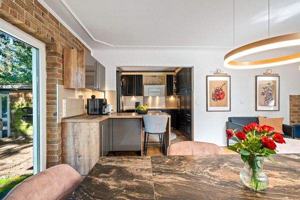 Blick in die edle Küche