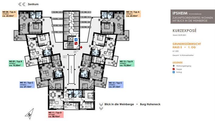 Grundrissübersicht Haus 5 1. OG