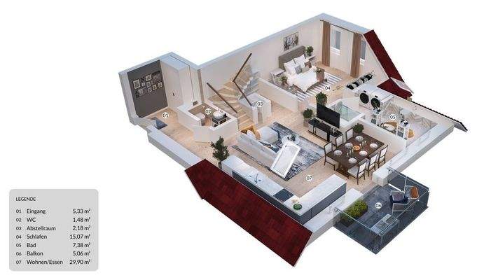 Visualisierung Wohnung 6