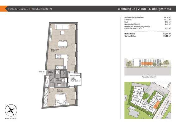 Grundriss Wohnung 34