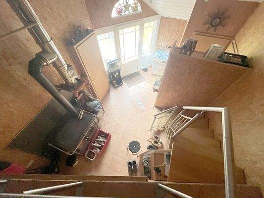 Blick in die Diele mit Stangenofen