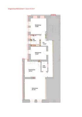 Grundriss Erdgeschoss WE1