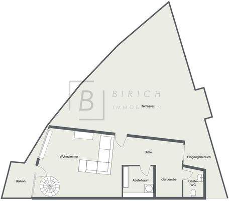 4. Stock Dieser Grundriss ist nicht maßstabsgerecht und ist zur Maßentnahme nicht geeignet. Er dient nur der Vorinformation