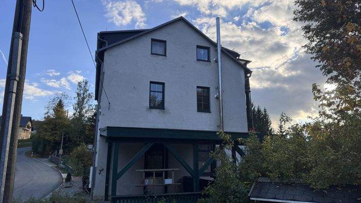 Giebelseite und Carport