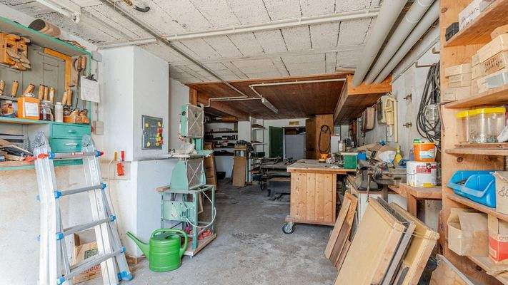 Werkstatt im Erdgeschoss