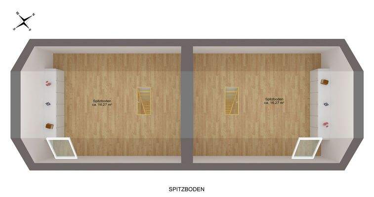 Spitzboden (Ausbau optional)