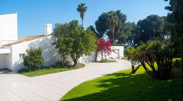 Garten Parkplätze und Einfahrt