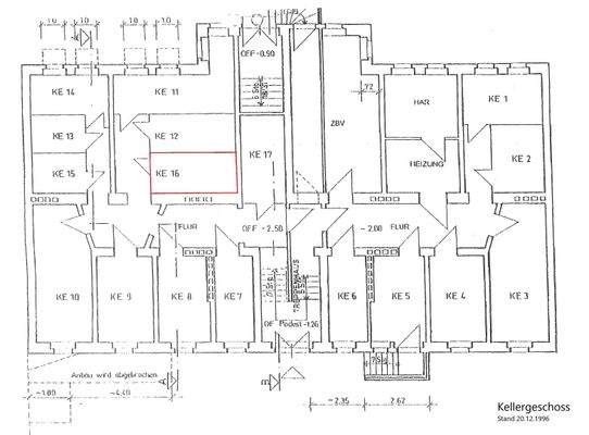 Grundriss Kellergeschoss 16