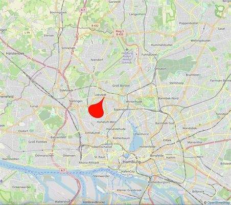 Stadtplanauszug Hamburg (Openstreetmap)