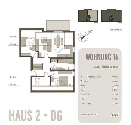 Grundriss Haus 2 - W16