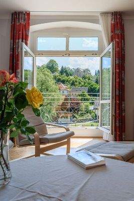 Blick zum Balkon im zweiten OG