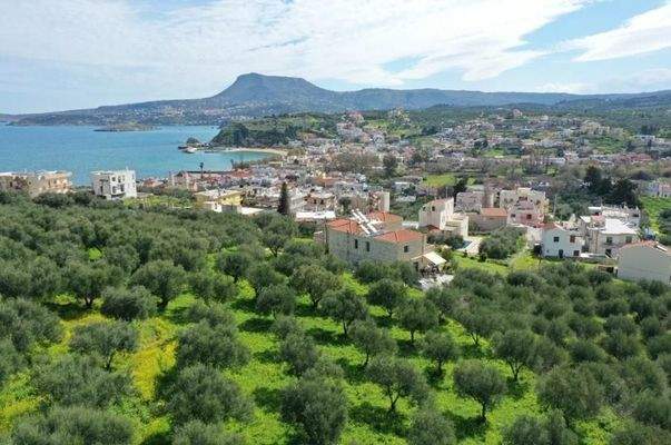 Kreta, Kalyves: Grundstück zum Verkauf in Kalyves mit atemberaubender Aussicht
