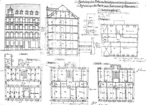 Grundrisse und Ansichten